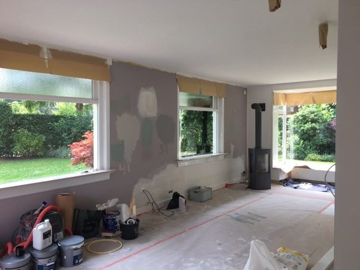 Ron's living room painting, same view, before